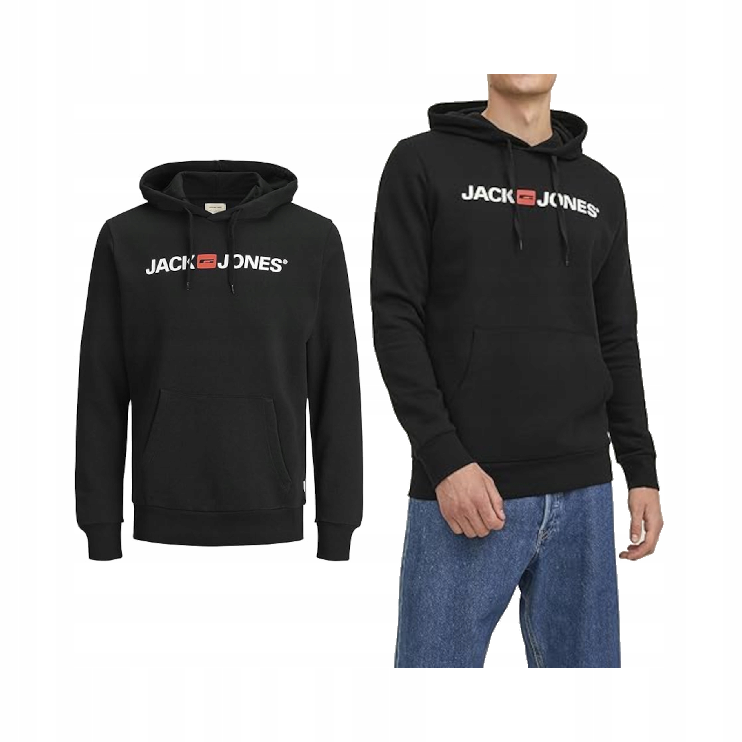 Jack & Jones Pánská Mikina Jjecorp Old Logo Sweat Hood Black S Bavlna Kapuce