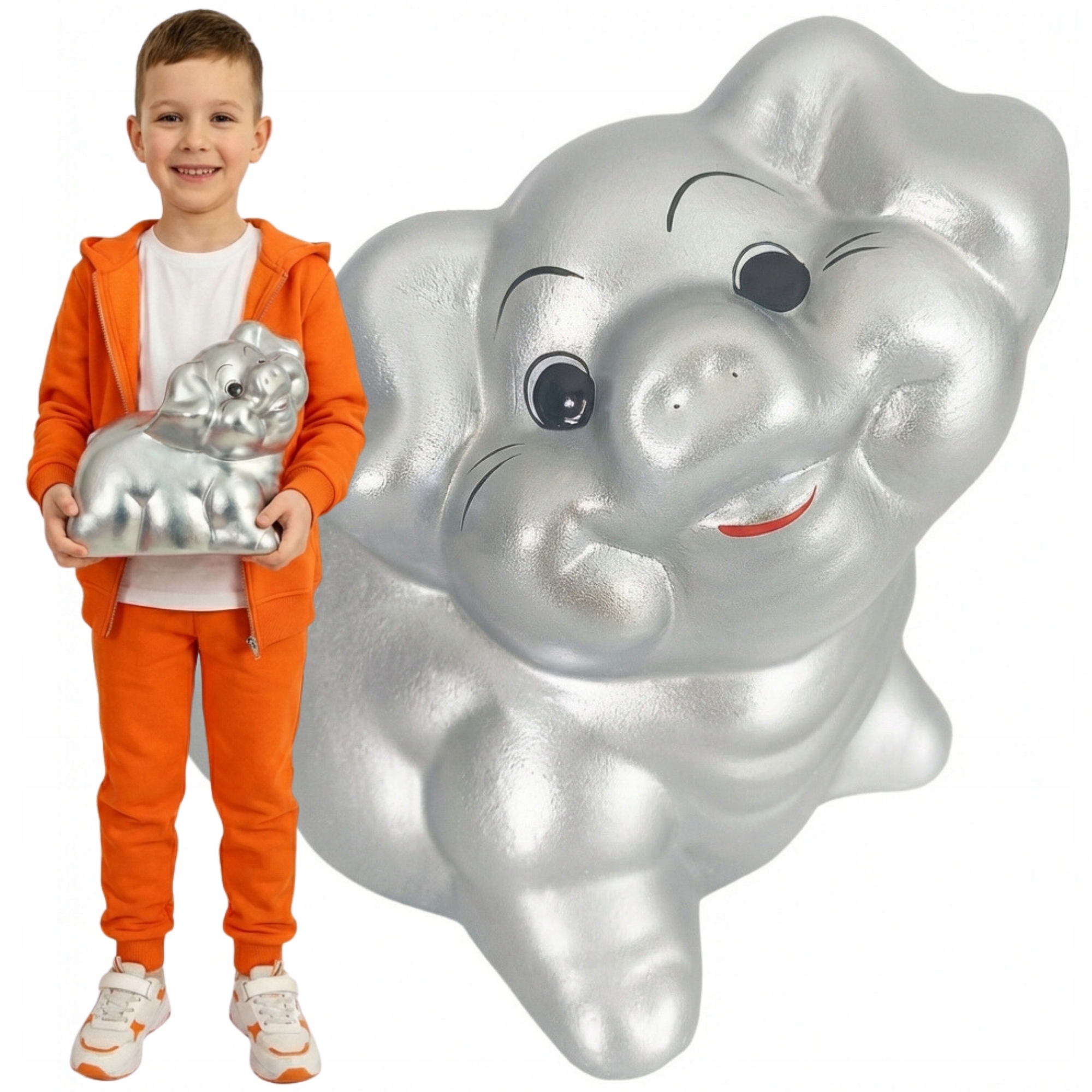 Stříbrná pokladnička dárek na svatba svatební hostina Velká XXL bez otevírání keramická