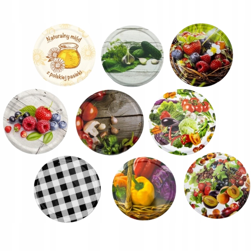 Tragar Małe Wieczko Zakrętka do Słoików 66-4 MIX 10 Sztuk Marka Tragar