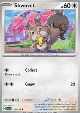 Karty Pokemon Journey Together (jtg 131) Skwovet