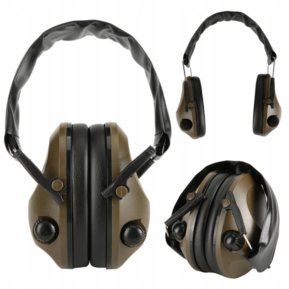 Słuchawki Ochronne Aktywne Strzeleckie Składane Ochronniki