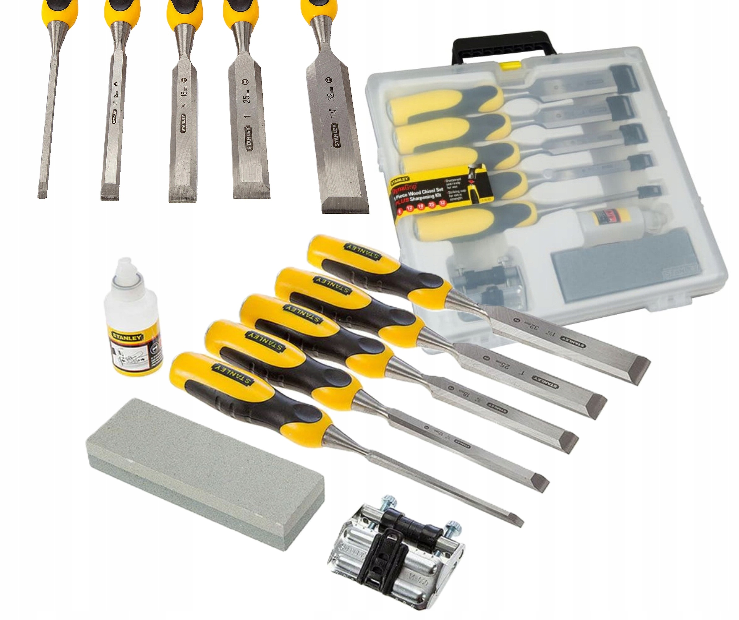 Stanley Dynagrip zestaw dłut stolarskich do drewna 5 sztuk 5-16-421 Zestaw