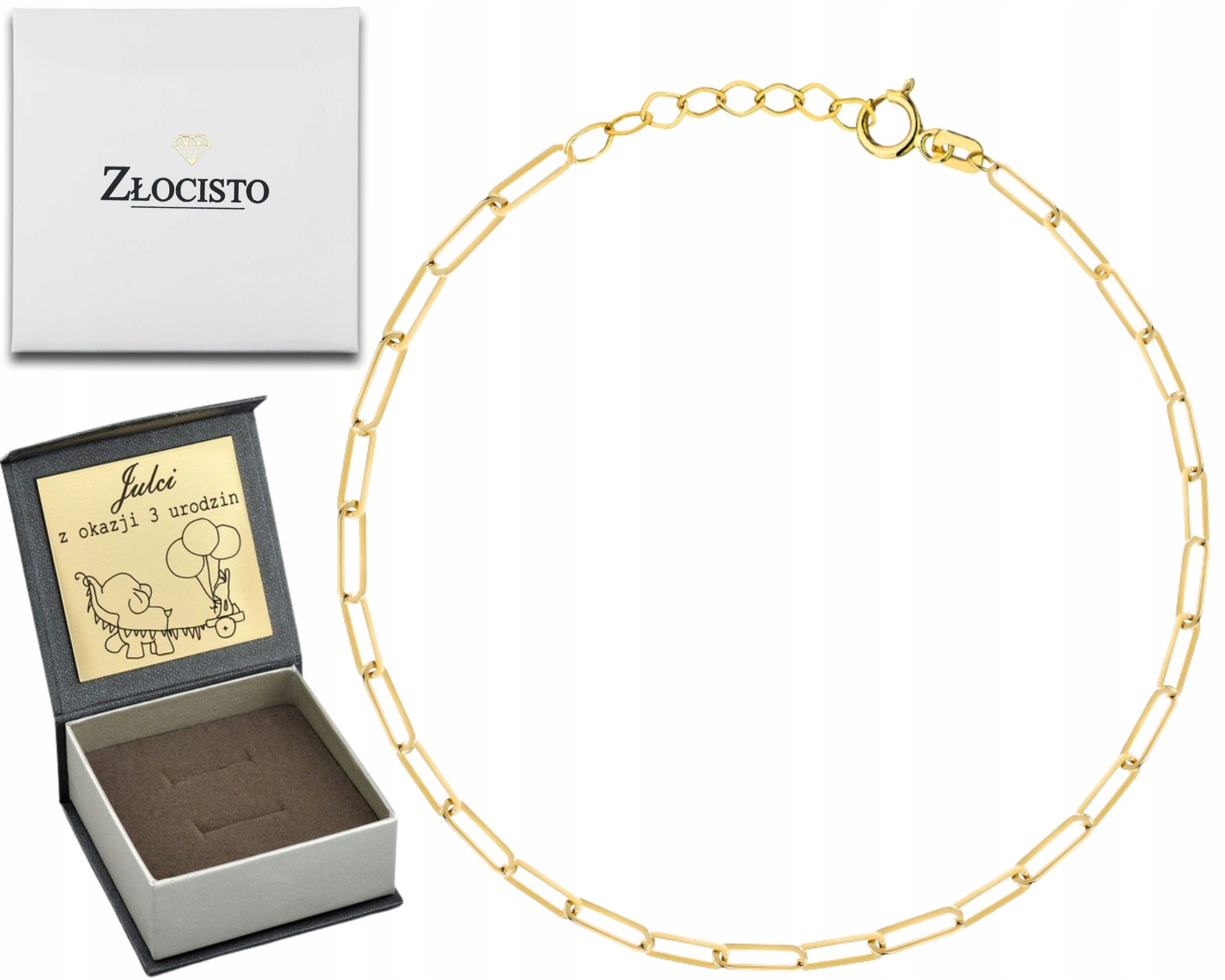 Złota Bransoletka Delikatne Ogniwa Na Nogę Na Lato Złoto 585