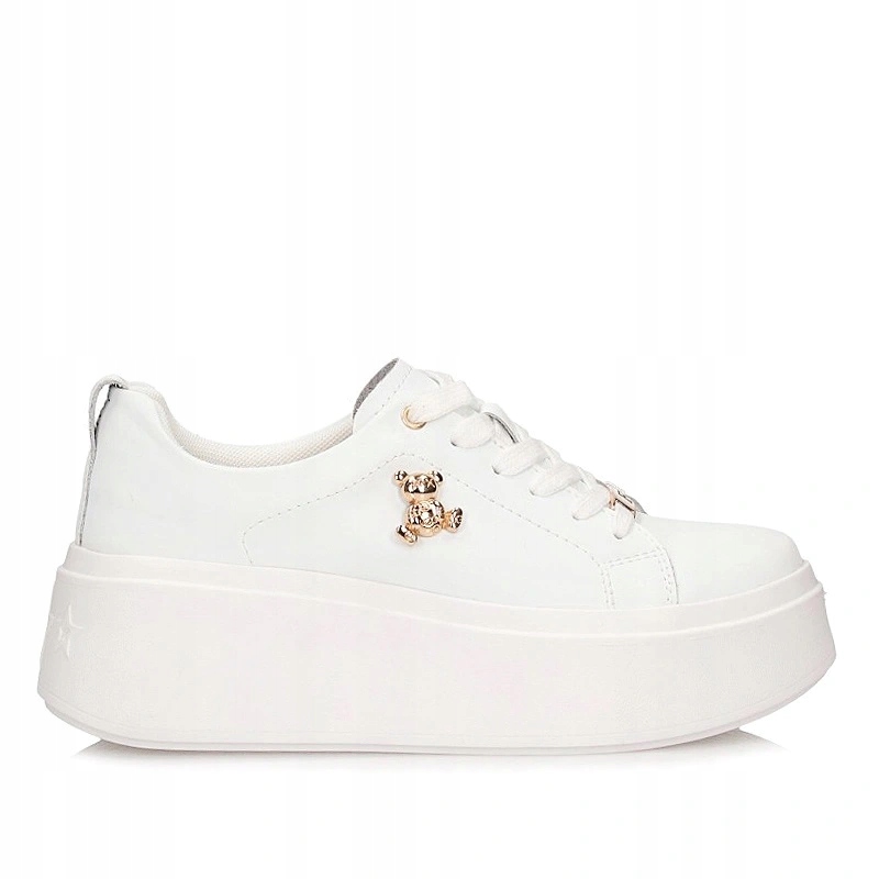 Dámské tenisky Filippo DP6246/26 Wh bílé kožené na platformě