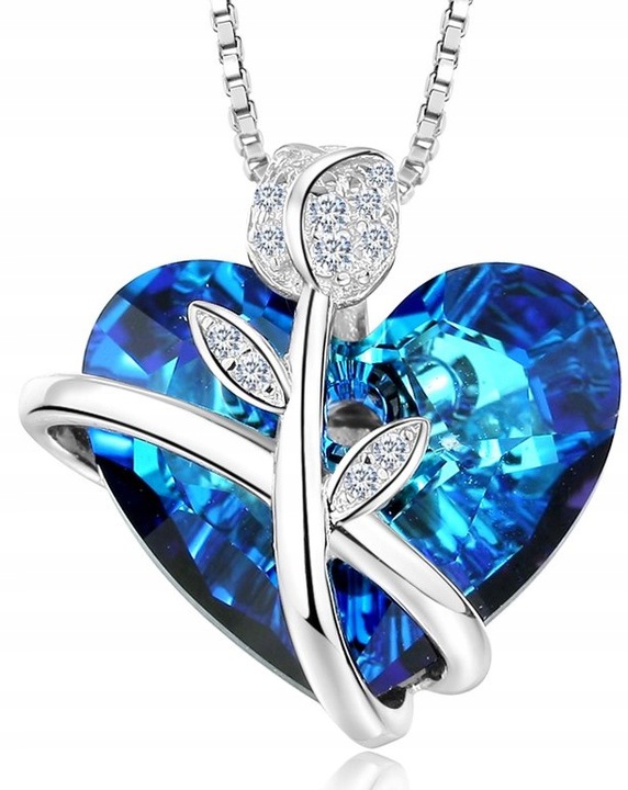 

Srebrny Naszyjnik 925 Swarovski Serce Dla Kobiety