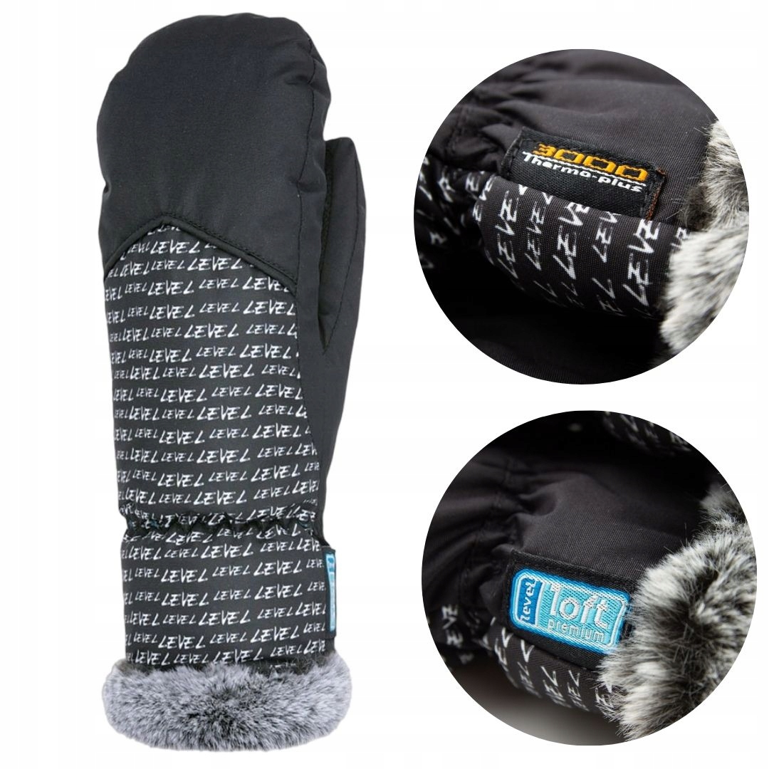 Rękawice dziewczęce Level narciarskie juniorskie snowboardowe ciepłe r. L/6