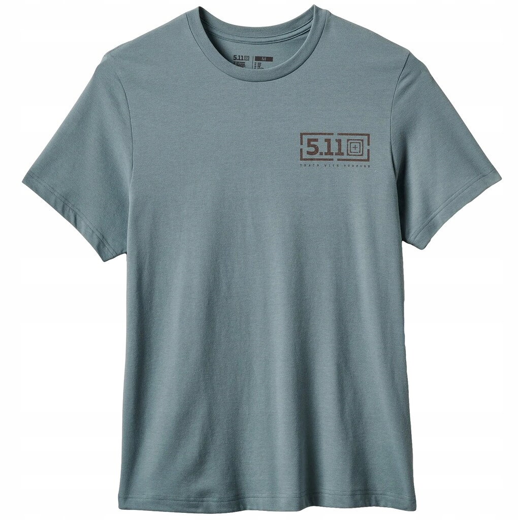 Tričko pánské bavlněné tričko 5.11 Pt-r Brick Lockup Tee Blue Agave S