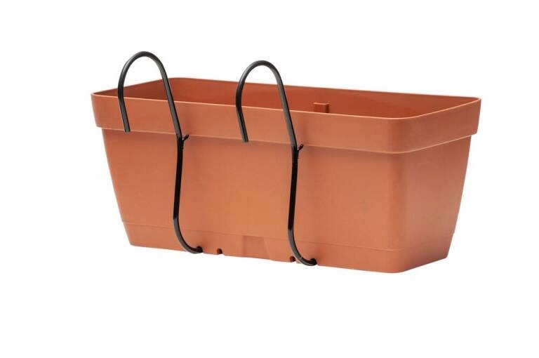 

Donica balkonowa metalowy uchwyt 40cm ceglasta