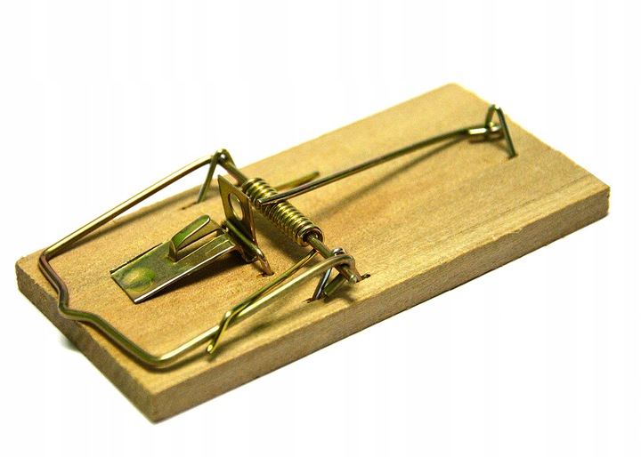 

Drewniana łapka na myszy i szczury