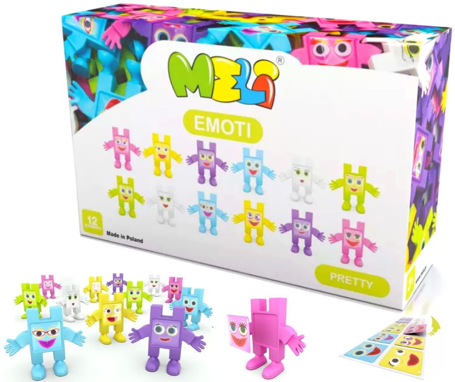 

Klocki Meli Figurki Emoti Pretty 12 sztuk 3+ Basic