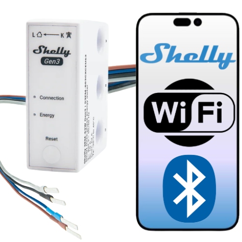 Shelly 3EM-63W Gen3 trojfázový WiFi merač energie pre Din lištu