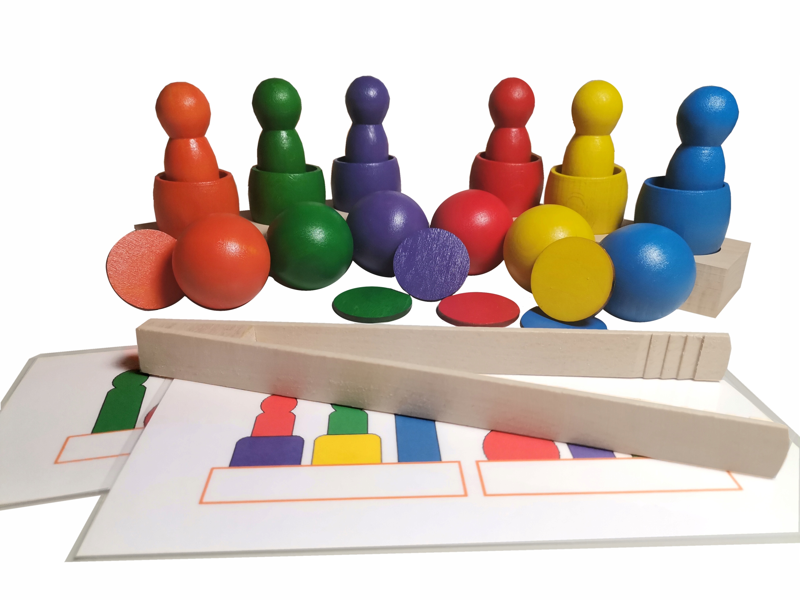 

Ludzik i kulka 6 schematy i szczypce Montessori
