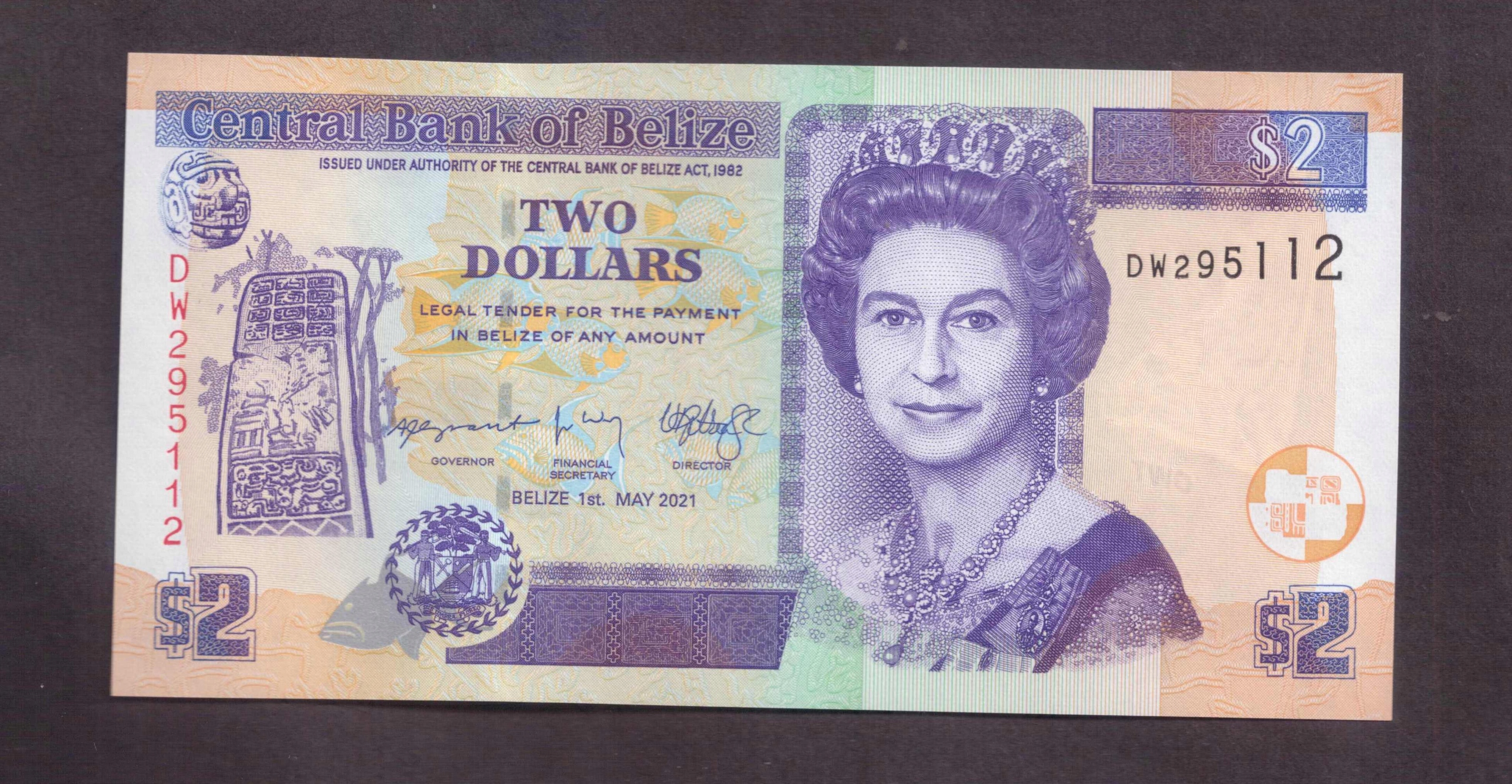 Belize - banknot - 2 Dolary 2021 rok