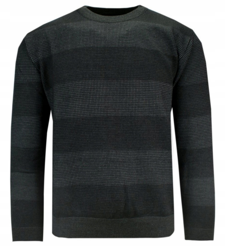 Grafitový svetr s mřížkou -kings- XXL