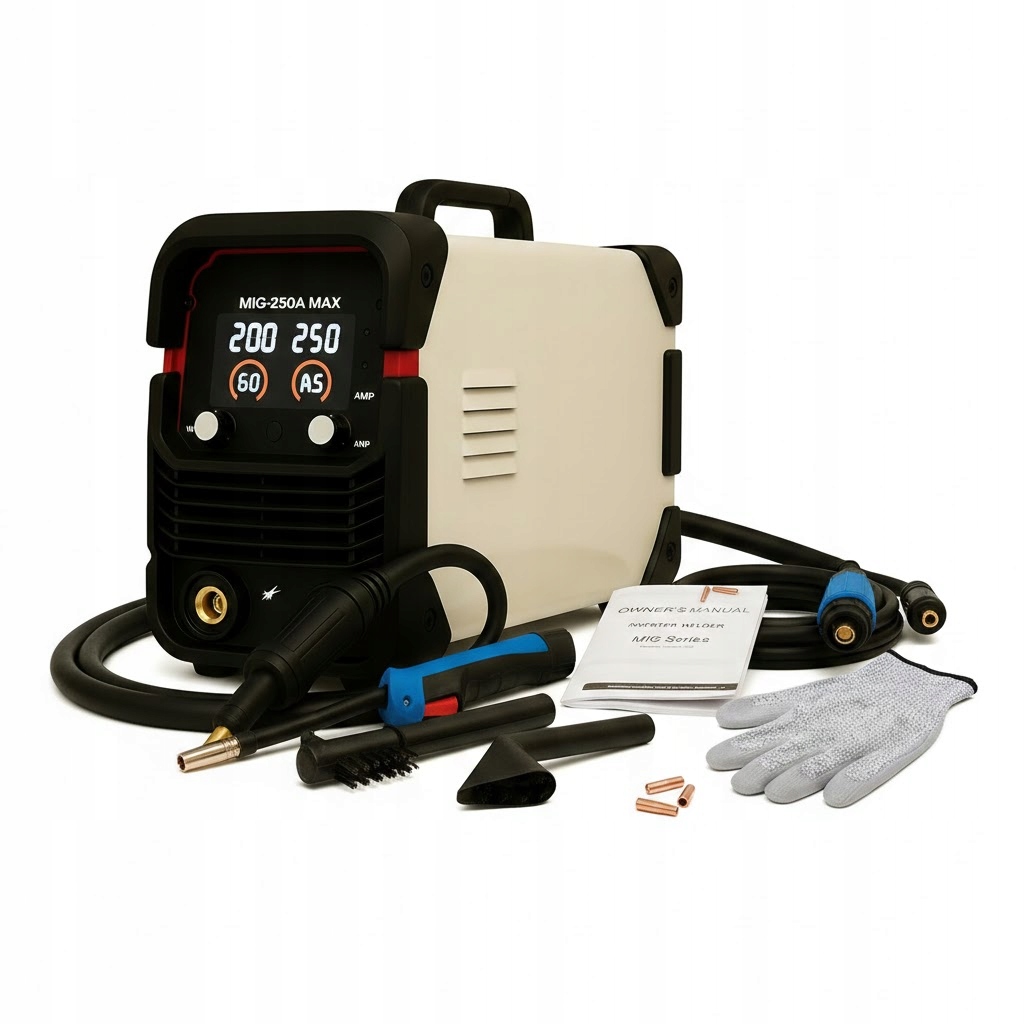 Invertorová Svářečka Mig Mag Mma Tig Lift 230V LCD displej Maska Euro