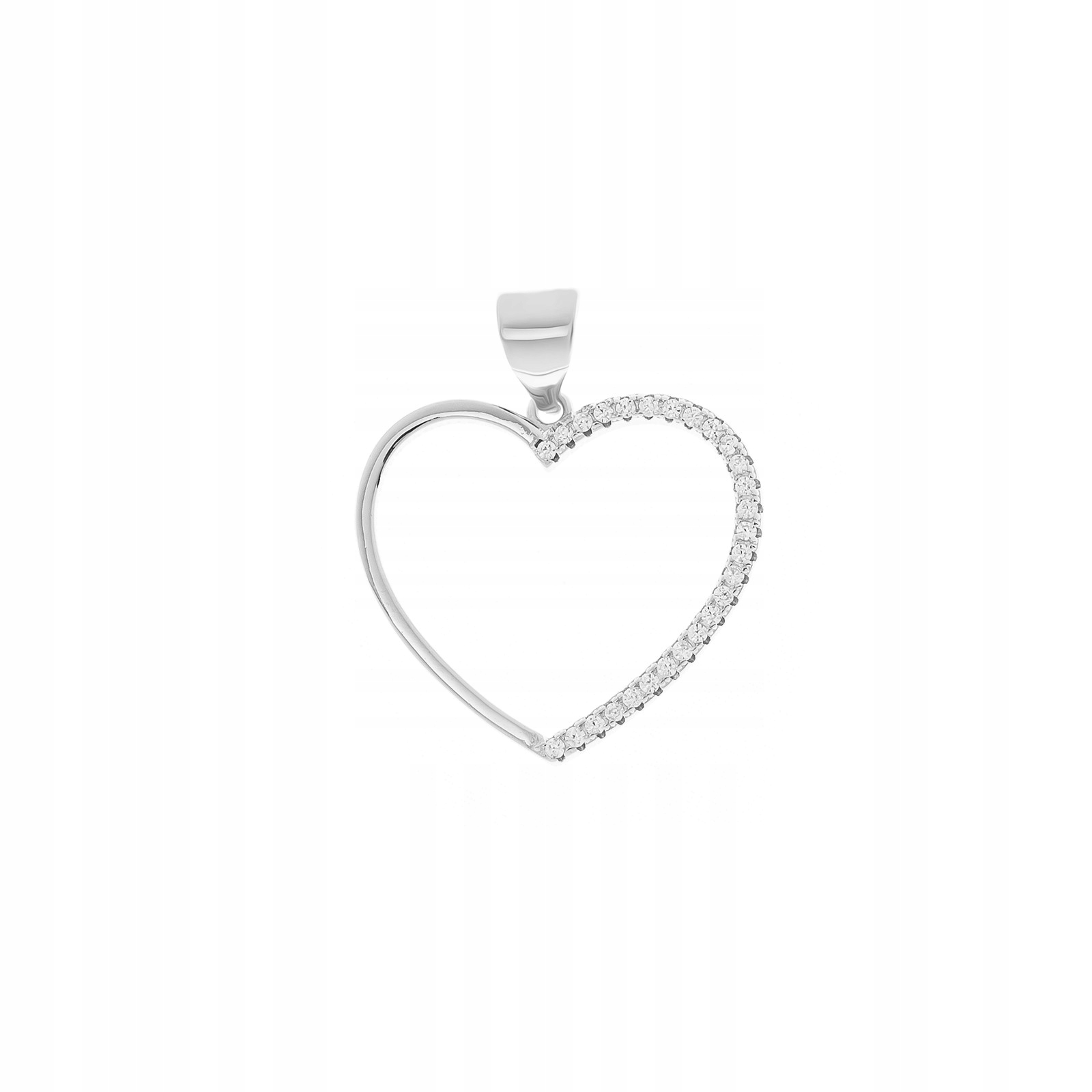Stříbrný přívěsek 925 Srdce Zirkony