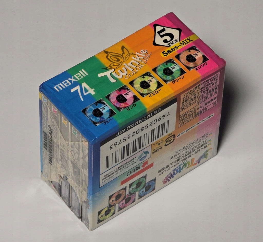 Minidisc MD Diskety Maxell Twinkle 74 5 Pack 7KS Sada Made In Japan