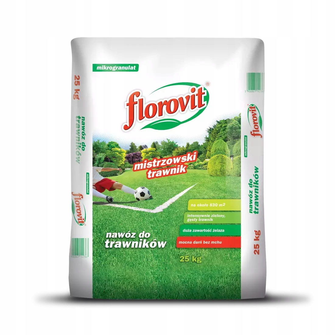 Nawóz do trawników z mchem 25kg Florovit Mistrzowski trawnik, dużo żelaza