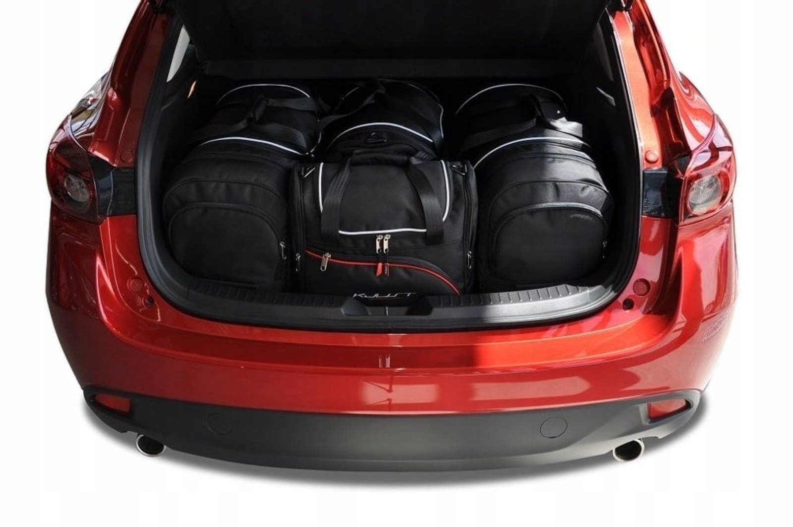 J&j Automotive Sada 4ks cestovných tašiek Aero pre Mazda 3 Hatchback 2013-