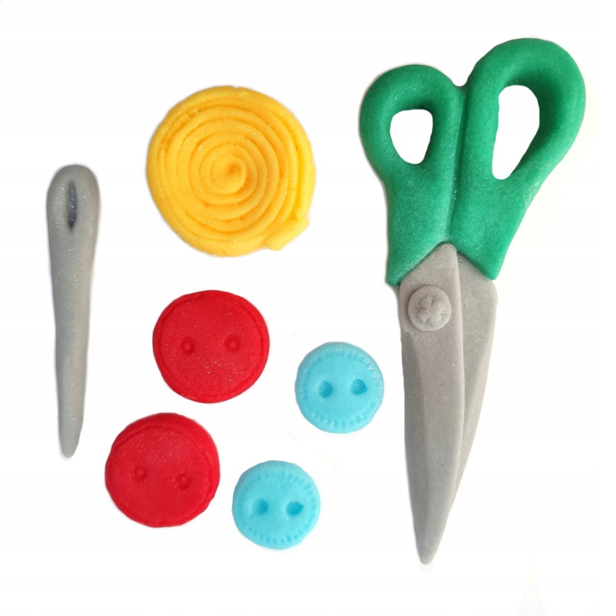 Dekoracja cukrowa na tort narzędzia Zestaw Krawiecki 6 x 7 szt