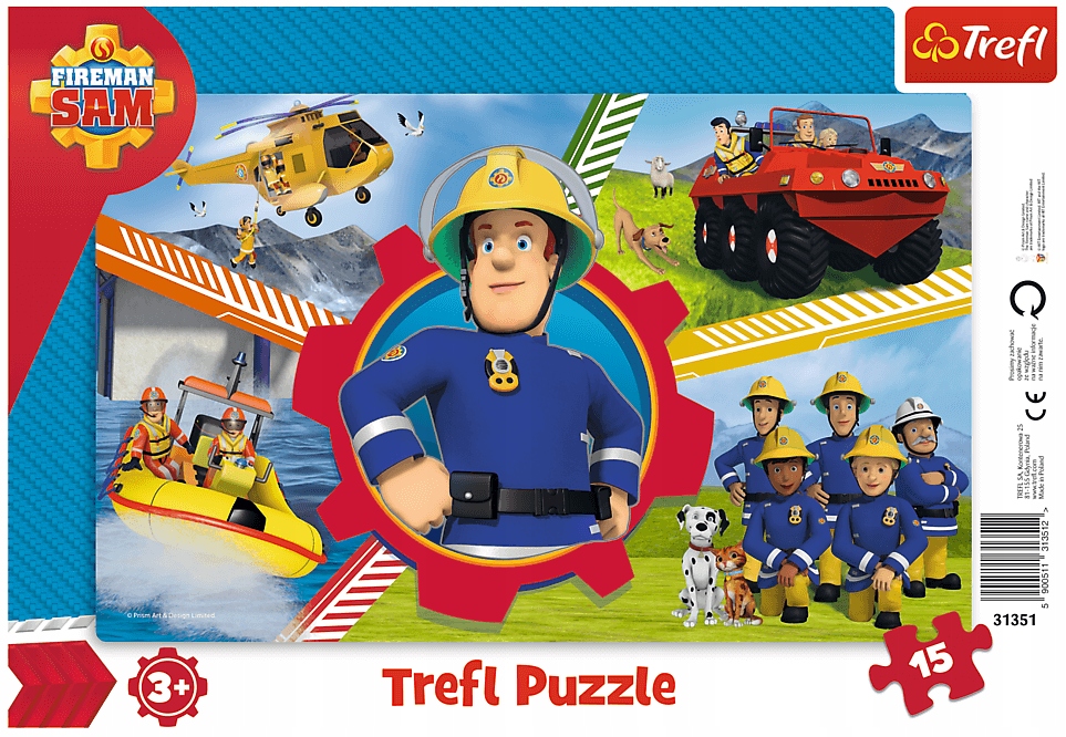 

Puzzle Ramkowe 15 el Strażak Sam Kolaż Trefl