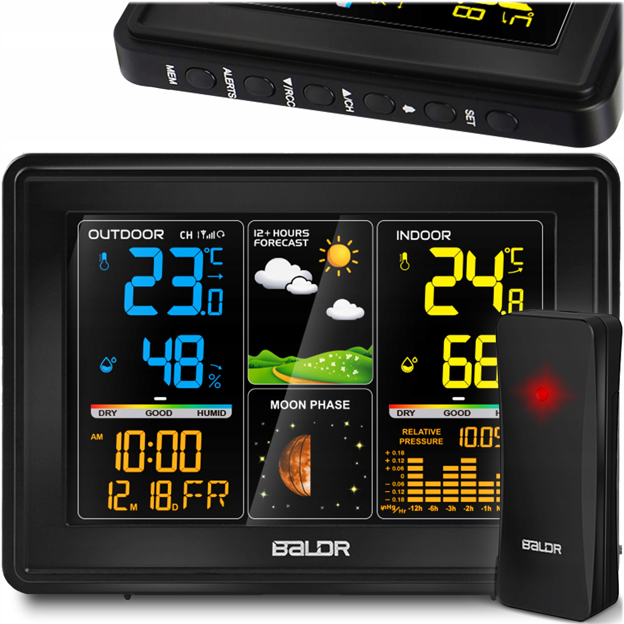 Stacja pogodowa pogody bezprzewodowa higrometr termometr czujnik