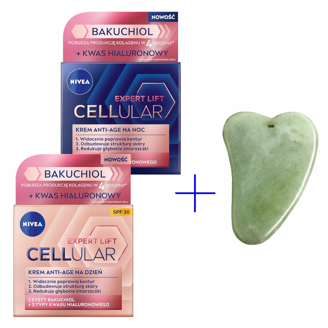 Nivea Cellular Expert Lift Denní krém proti vráskám Gua Sha