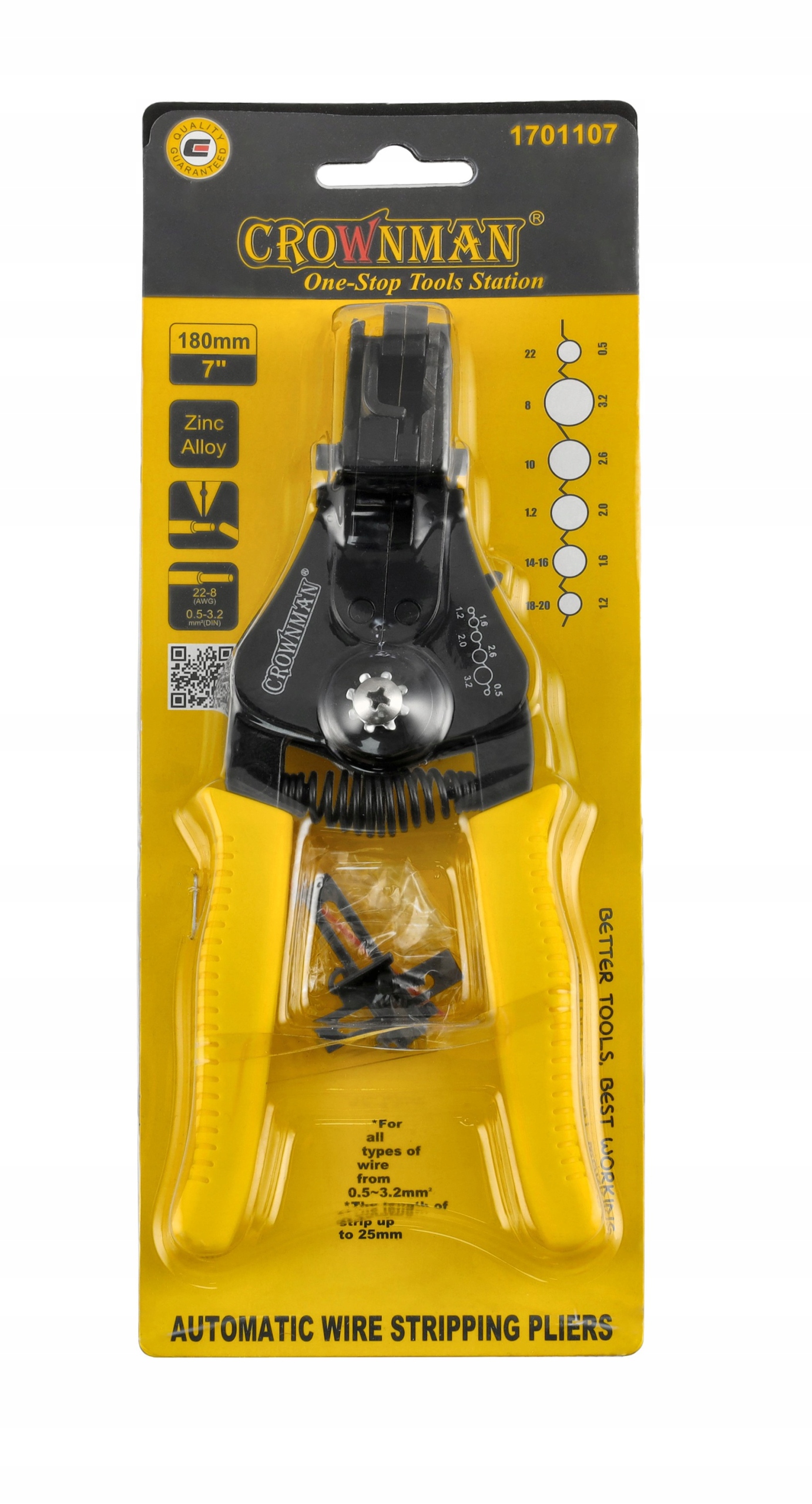 Automatyczny Ściągacz Do Izolacji Szczypce do Kabli 7”(180mm) 0,5-3,2mm