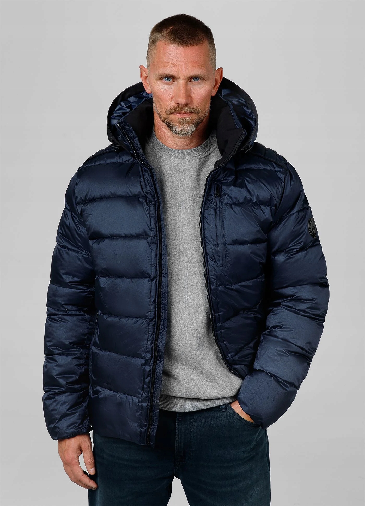 Pit Bull Zimní Bunda S Kapucí Barles Dark Navy XL