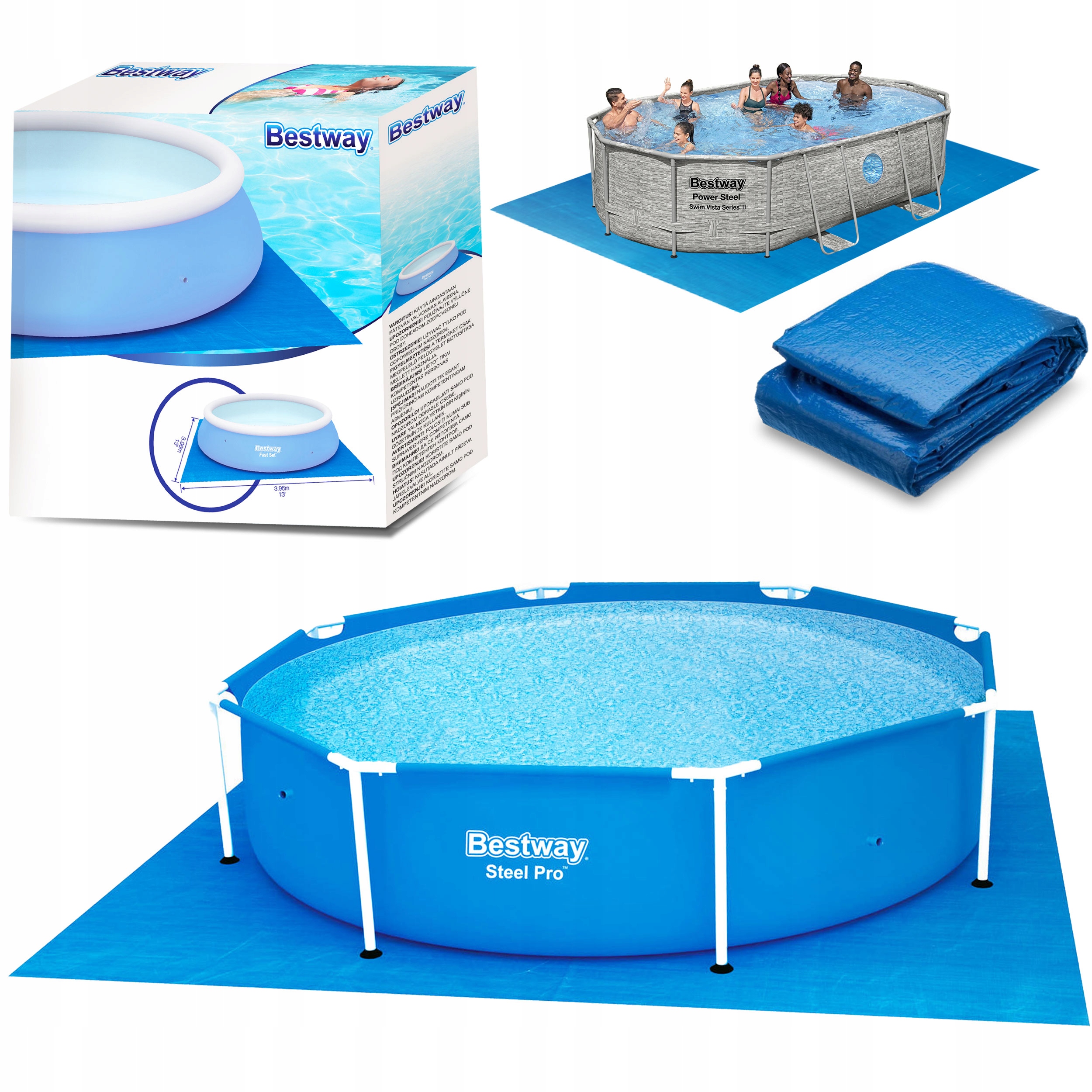 

Mata Pod Basen ogrodowy 396x396cm Bestway 58002