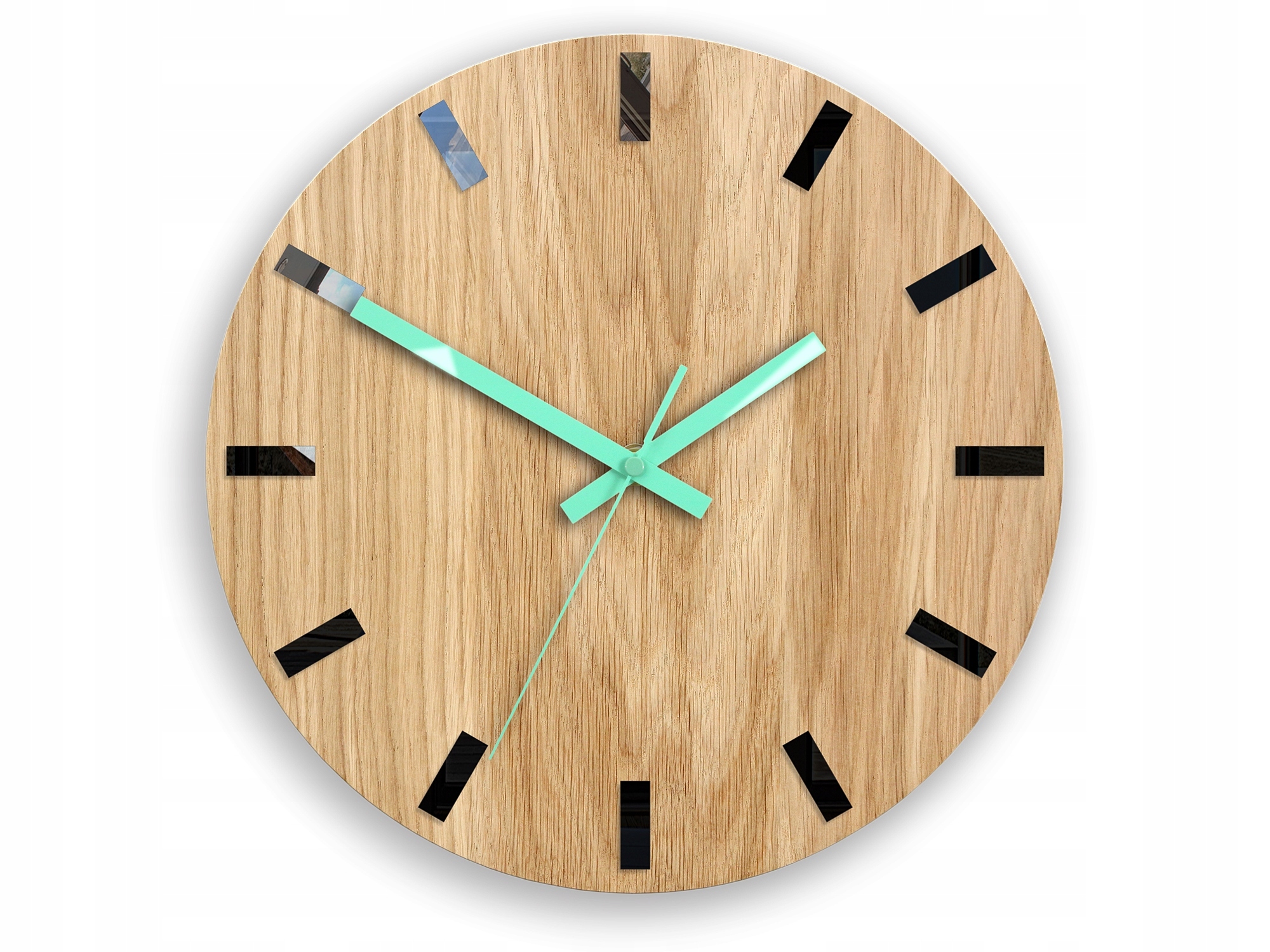 Moderní dřevěný nástěnný hodinový stroj s tichým mechanismem, Kulatý, robustní