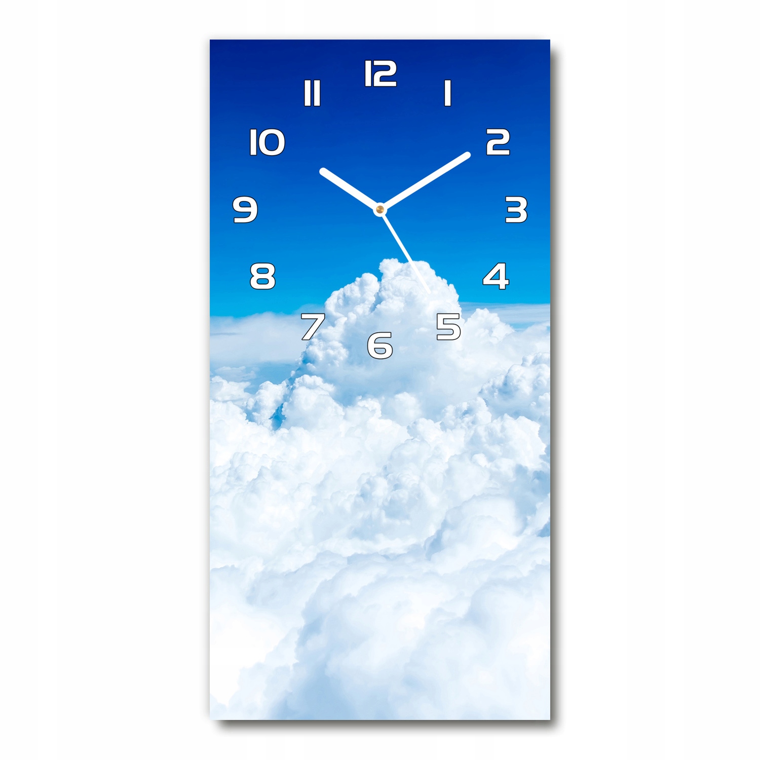 

Zegar ścienny cichy Lot nad chmurami 30x60 pionowy