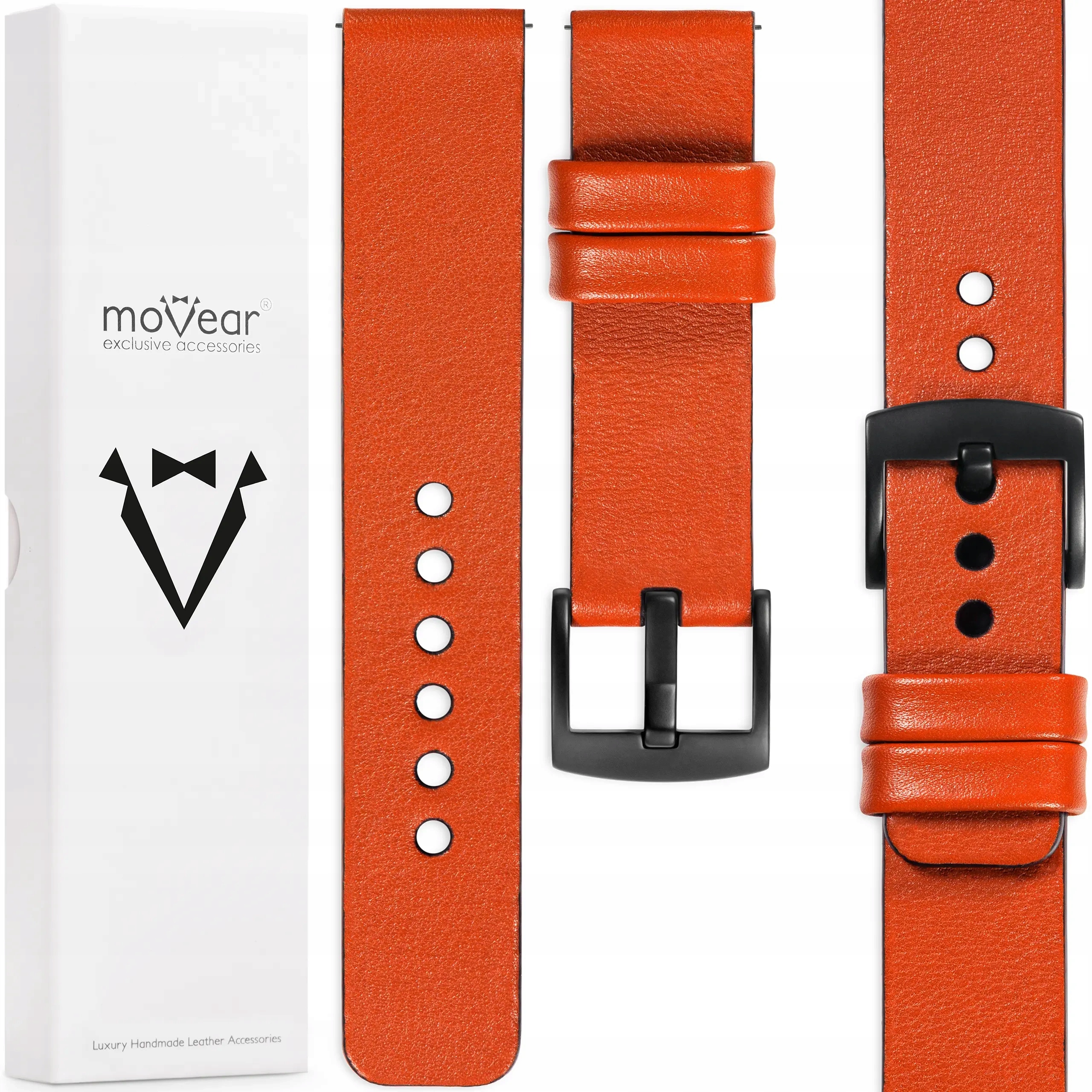 Kožený řemínek pro Garmin Vivoactive 4 Venu 3 2 22 mm Movear