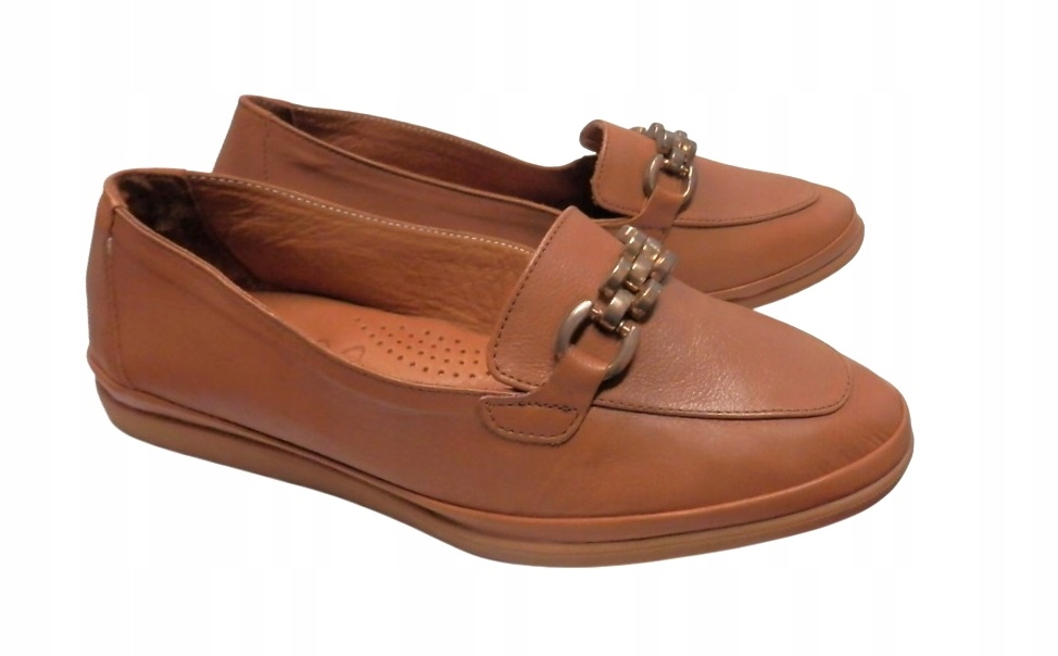 Dámské Boty Mokasíny Lehké Přírodní Kůže Měkké Nazouvací vel. 38