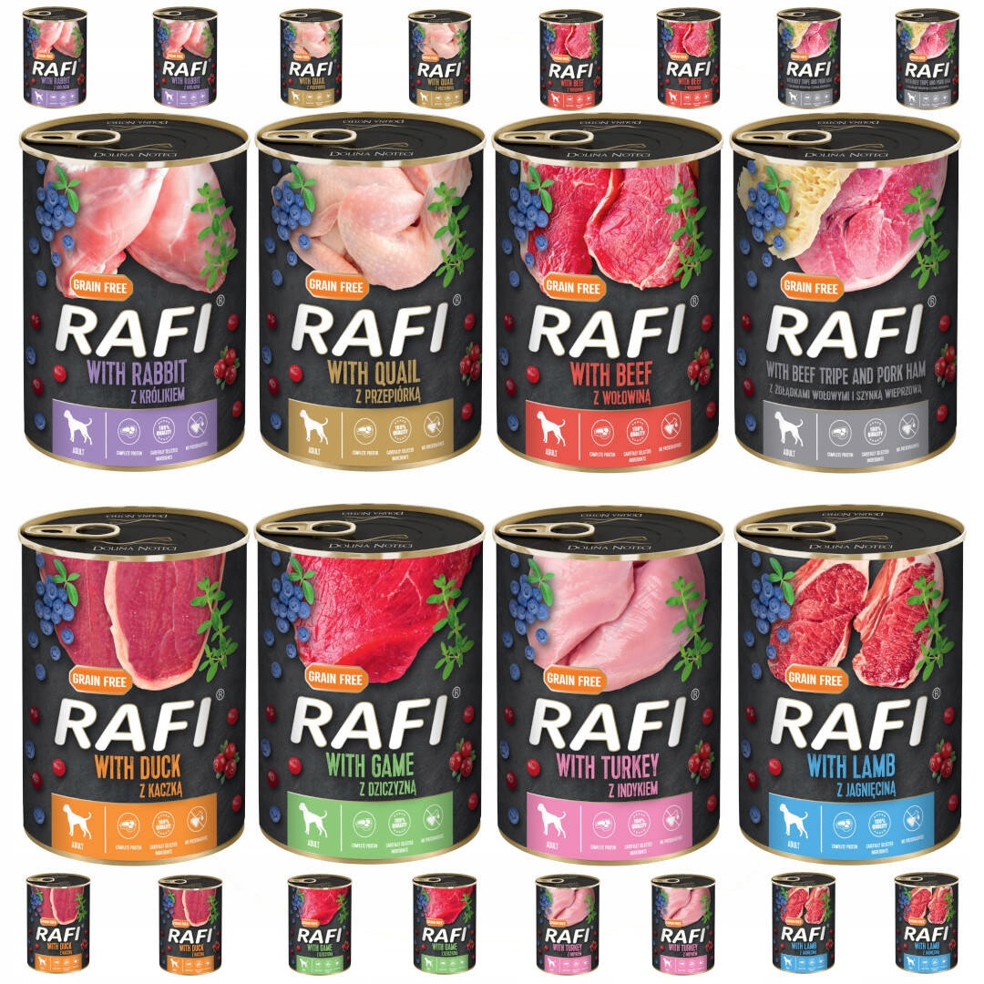 Rafi Mix 8 Smaków Mokra Karma Dla Psa 24x400g