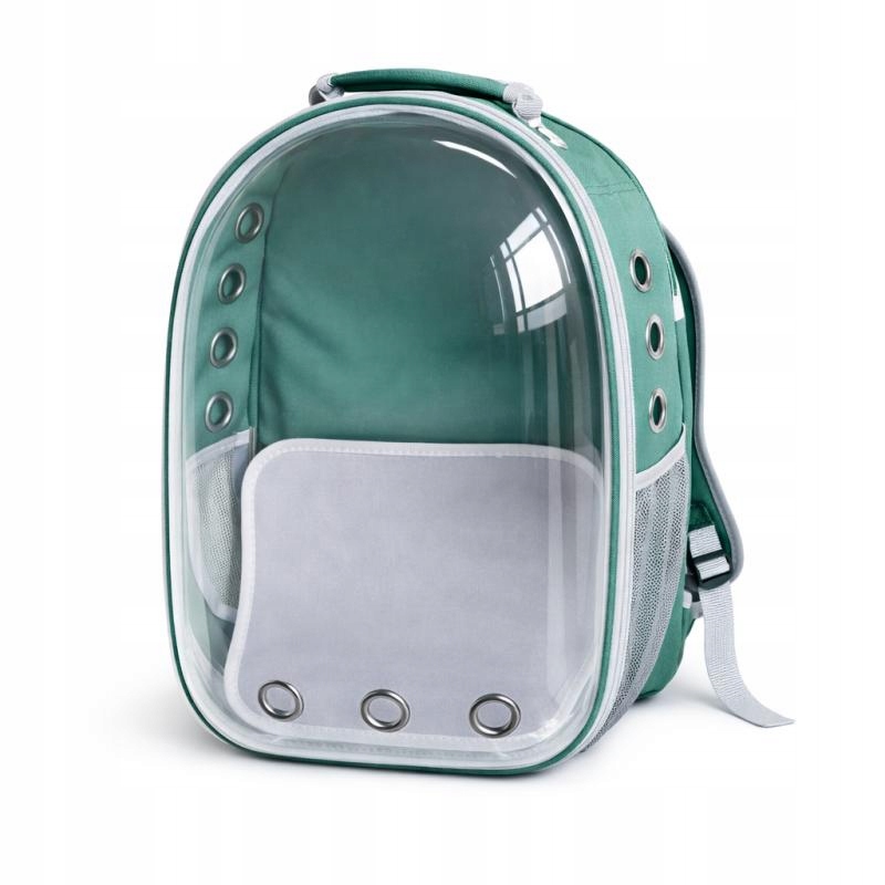 Levně Batoh Pro Kočky a malého psa s průhlednou kopulí, zelený