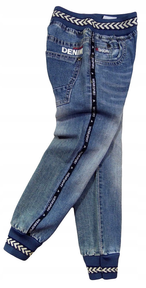 SPODNIE joggery RICARDO 98/104 miękki jeans 162A Płeć chłopcy