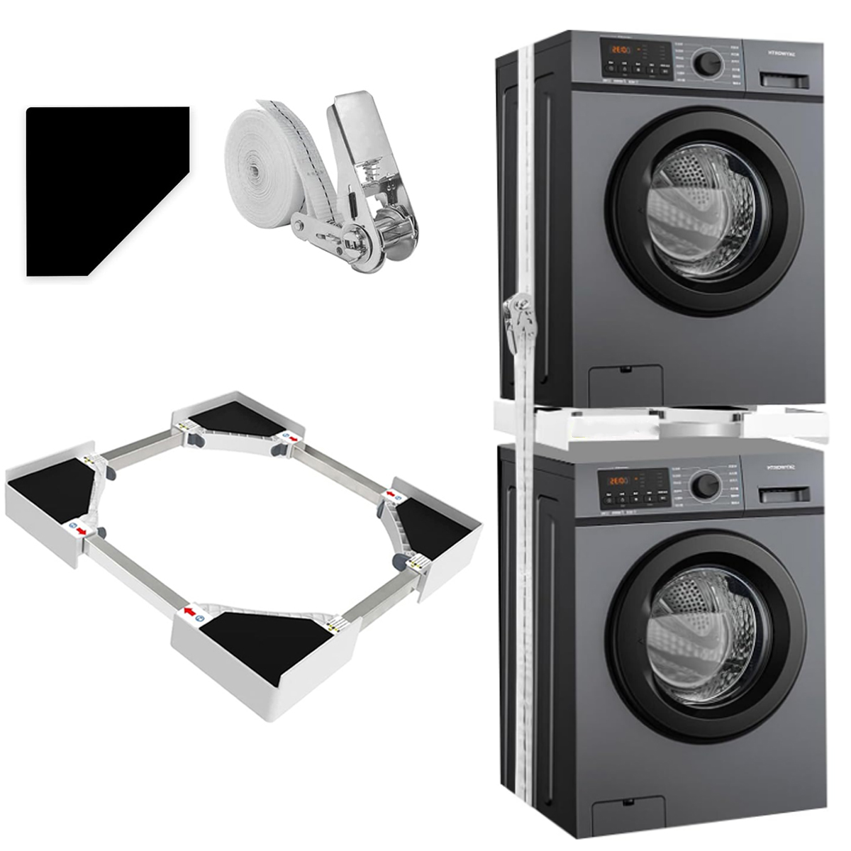 Uniwersalny Łącznik Do Pralki Z Suszarką Pralek Regulowany z liną zapadkową