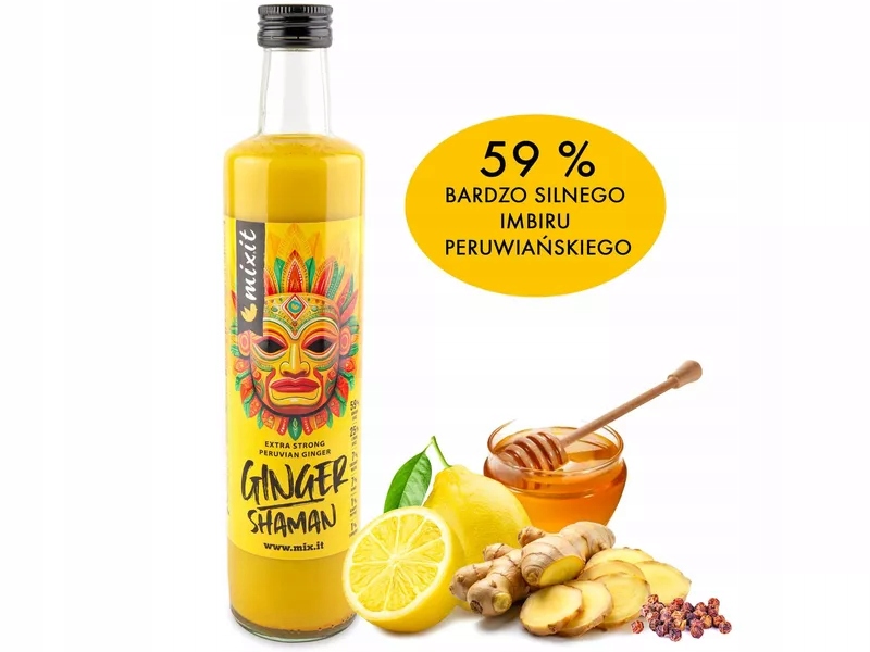 Levně Zázvorový nápoj lisovaný za studena Ginger Shaman 500 ml Mixit
