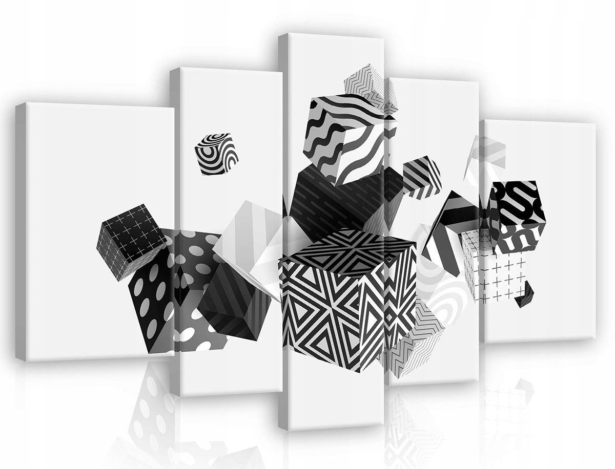 Obraz Na Plátne Canvas 170x100 Abstrakcia 3D Kocky B&w