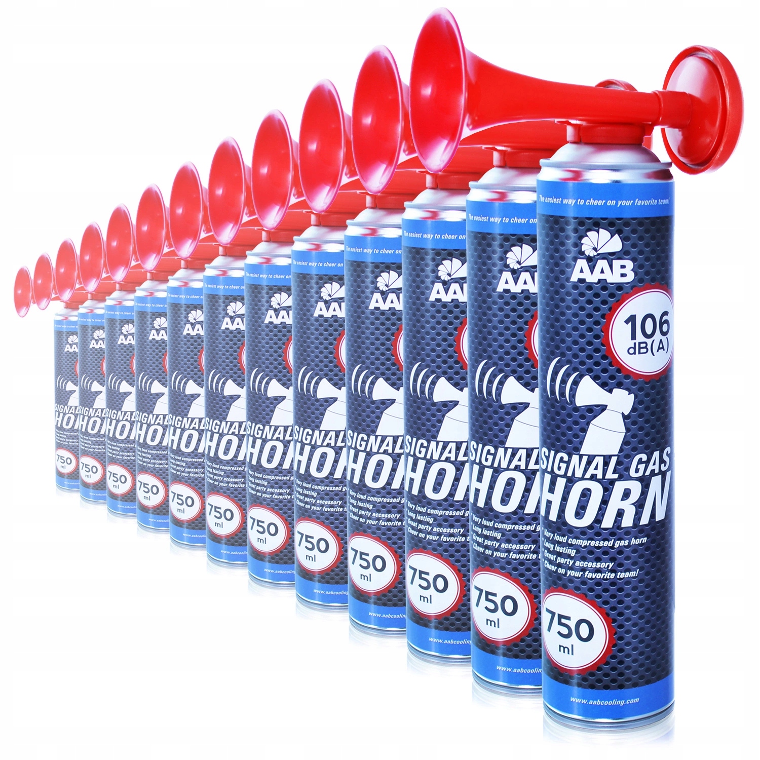 Aabcooling 12x Trubka-klakson Hlasitá Fanfara Fanouškovská Sada Míče 750 ml
