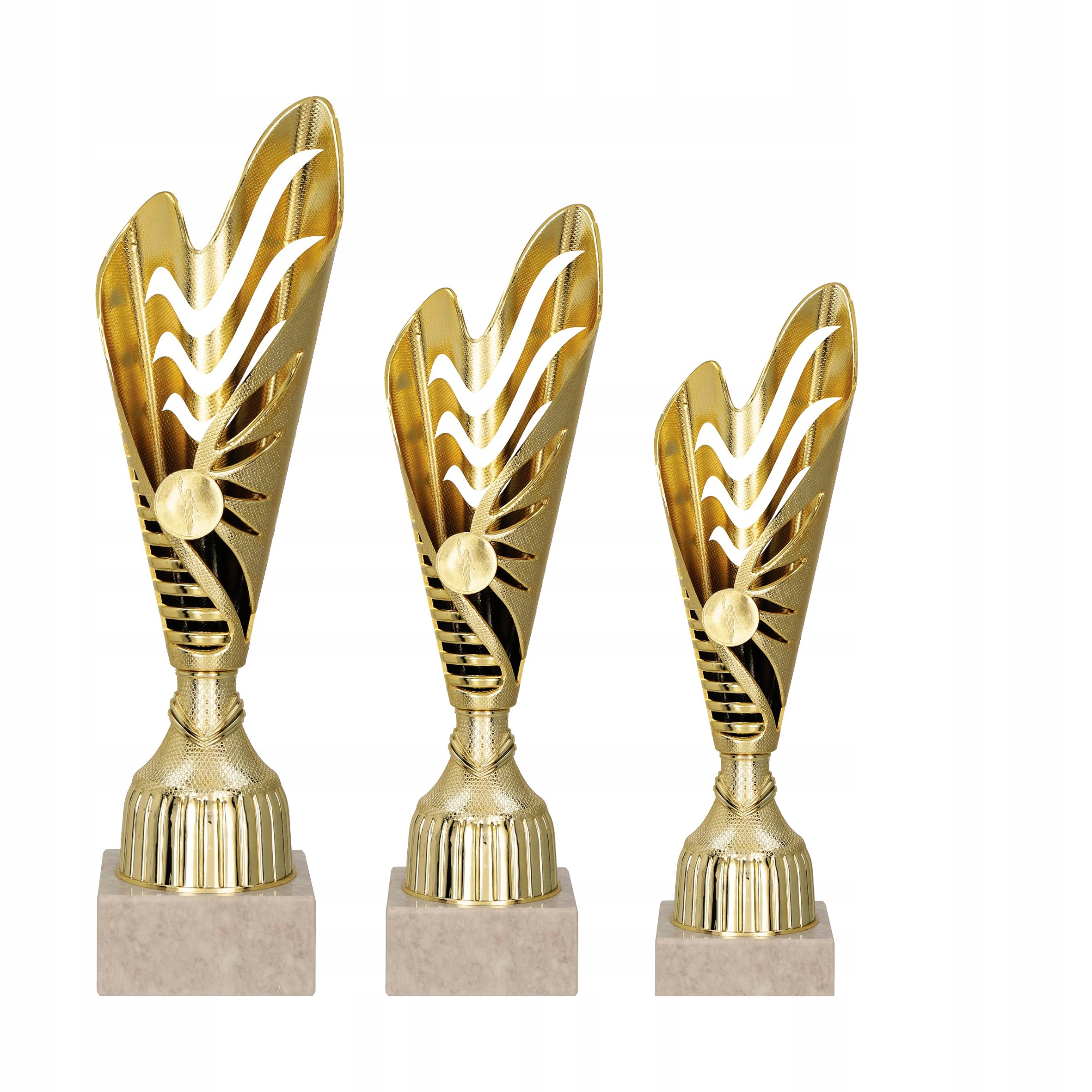 Komplet Zestaw Pucharów 3 Sztuki Puchary Grawery