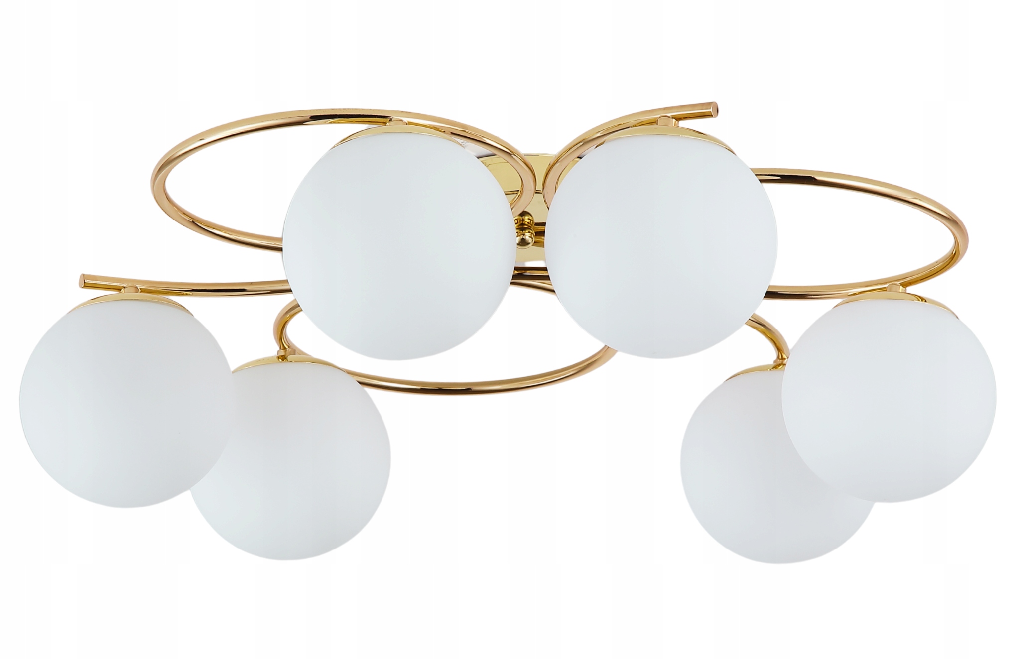 Závěsná Stropní Lampa Lustr Kule zlatá Moderní Led mléčná