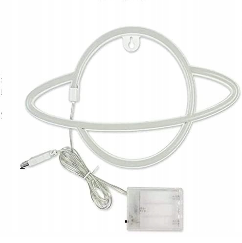 Neon Led Planeta Lampička Na Zeď Místnosti Saturn Usb Modro růžová