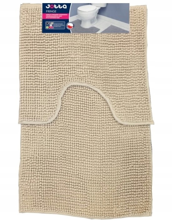 

Kremowy Dywanik Łazienkowy Antypoślizgowy 2 El