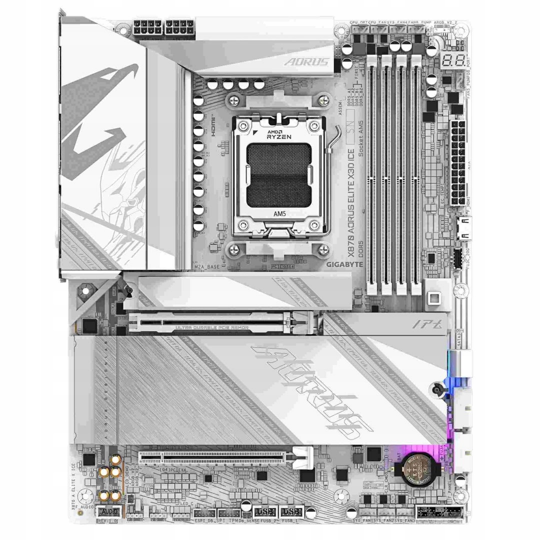 Doska Gigabyte X870 A Elite X Ice /amd X870/DDR5/SATA3/M.2/ USB4/PCIe5.0/Wi