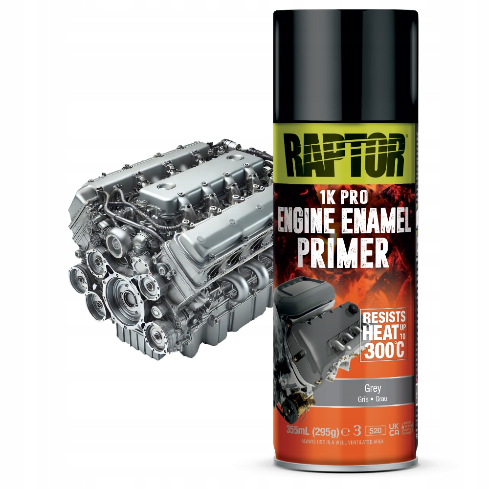 Raptor Lakier Podkładowy Na Wysokie Temperatury Szary 300°C