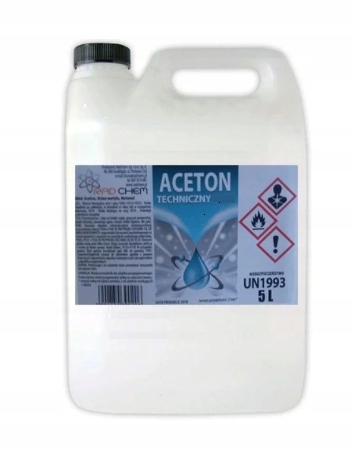 

Aceton Techniczny Rozpuszczalnik Zmywacz 5L