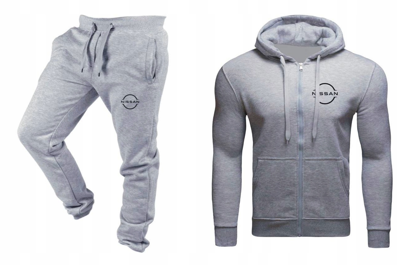 Tepláková Souprava Teplákovka Nissan Pánská Rozepínací Šedá XL