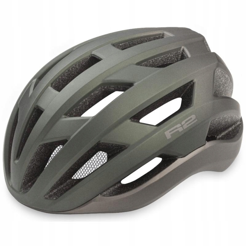 R2 Přilba Verge silniční zelená-černá metalická mat L (59-61 cm)